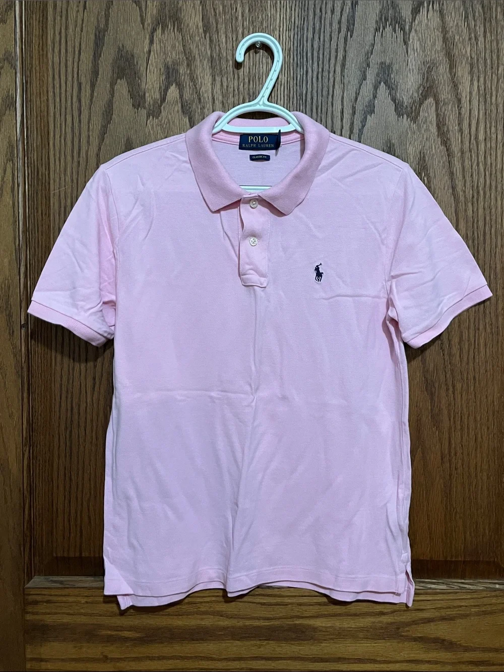 Ralph Lauren Light Pink Polo with Navy Pony